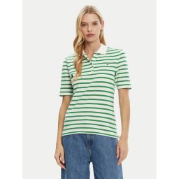 Tommy Hilfiger Тениска с яка и копчета 1985 WW0WW43224 Зелен Regular Fit