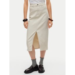 Vero Moda Дънкова пола Veri 10295731 Бежов Regular Fit