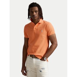 Polo Ralph Lauren Тениска с яка и копчета 710536856448 Оранжев Slim Fit