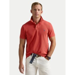Polo Ralph Lauren Тениска с яка и копчета 710536856443 Червен Slim Fit
