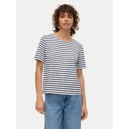 Vero Moda Тишърт Abby 10304716 Бял Regular Fit