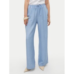 Vero Moda Текстилни панталони Melaney 10316385 Син Loose Fit