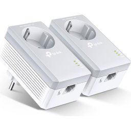 PowerLine адаптер TP-Link TL-PA4010P KIT - 2 бр с изведен контакт