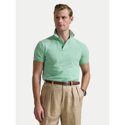 Polo Ralph Lauren Тениска с яка и копчета 710536856451 Зелен Slim Fit