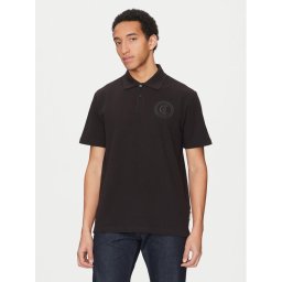 Just Cavalli Тениска с яка и копчета 78OAGT01 Черен Regular Fit