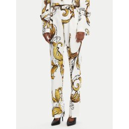 Versace Jeans Couture Текстилни панталони 78HAA111 Бял Straight Fit