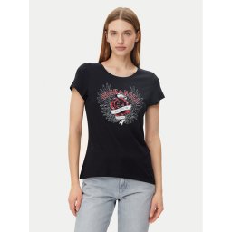 Morgan Тишърт 251-DREBEL Черен Regular Fit