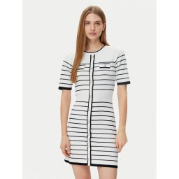 Morgan Плетена рокля 251-RMELIN Бял Regular Fit
