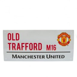 Manchester United Метална табела -бяла
