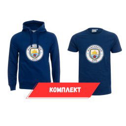 Mahchester City Суичър + Manchester City Тениска тъмносиня