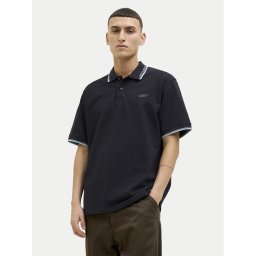Jack & Jones Тениска с яка и копчета Pacer 12273303 Черен Regular Fit