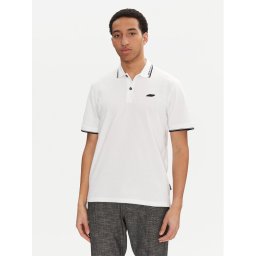 Jack & Jones Тениска с яка и копчета Pacer 12273303 Бял Regular Fit