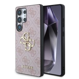 Гръб Guess за Samsung Galaxy S25 Ultra, PU, 4G Metal Logo Case, Розов