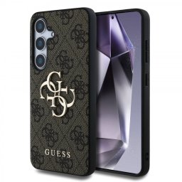 Гръб Guess за Samsung Galaxy S25 ,PU, 4G Metal Logo Case, Кафяв