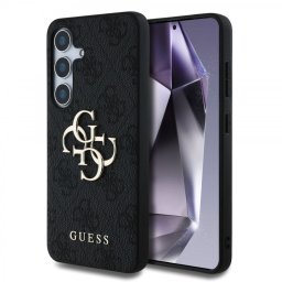 Гръб Guess за Samsung Galaxy S25 ,PU, 4G Metal Logo Case, Черен