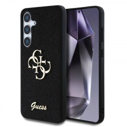 Гръб Guess за Samsung Galaxy S25 Plus, PU, Fixed Glitter 4G Metal Logo Case, Златист