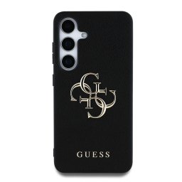 Гръб Guess за Samsung Galaxy S25 Plus, PU, Grained, 4G Metal Logo Case, Черен