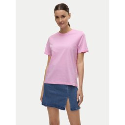 Vero Moda Тишърт Paulina 10316991 Розов Regular Fit