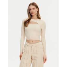 ONLY Пуловер Meddi 15339582 Бежов Cropped Fit