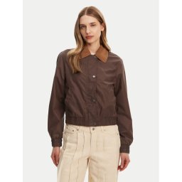 ONLY Яке от имитация на кожа Mountain 15335923 Кафяв Regular Fit