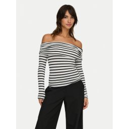 ONLY Блуза Glamour 15339759 Бял Slim Fit