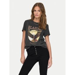 ONLY Тишърт Lucy 15215721 Черен Regular Fit