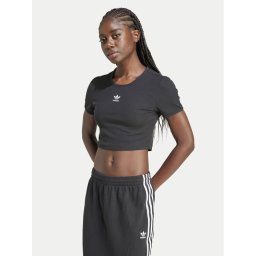 adidas Тишърт Essentials IY9664 Черен Slim Fit