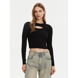 ONLY Пуловер Meddi 15339582 Черен Cropped Fit