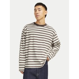 Jack & Jones Тениска с дълъг ръкав Islington 12273202 Бежов Loose Fit