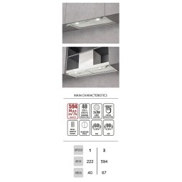Lino COMPACT OPTIMUM Wh 60 Аспиратор за пълно вграждане 60 см