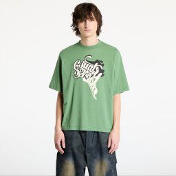 Тениска Marcelo Burlon County Melted Boxy T-Shirt Deep Green/ Ecru Brown S