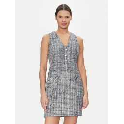 Guess Коктейлна рокля W5GK0E WH7I0 Сив Bodycon Fit