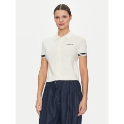 Guess Jeans Тениска с яка и копчета W5GR03 Z3HO2 Кремав Regular Fit