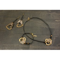 Комплект - дамско колие, гривна и обеци