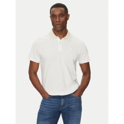 Guess Тениска с яка и копчета M5GP66 J1314 Бял Regular Fit