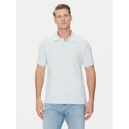 Guess Jeans Тениска с яка и копчета M4BP29 KCJV1 Светлосиньо Regular Fit
