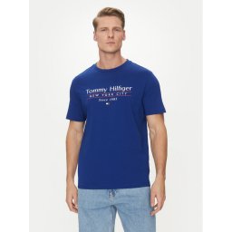 Tommy Hilfiger Тишърт Center Stack MW0MW38621 Син Regular Fit