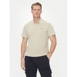 Napapijri Тениска с яка и копчета Ealis NP0A4H8B Бежов Regular Fit