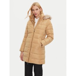 Tommy Hilfiger Пухено яке Heritage WW0WW43234 Бежов Regular Fit