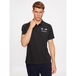 Puma Тениска с яка и копчета Bmw Mms Ess 621312 Черен Regular Fit