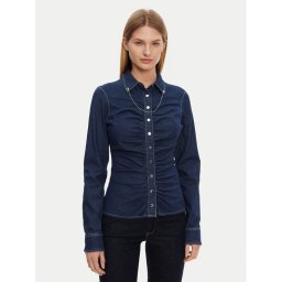 Guess Риза W5RH69 D5HJ1 Тъмносин Regular Fit