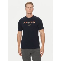 Tommy Hilfiger Тишърт Multi Flags MW0MW38616 Тъмносин Regular Fit