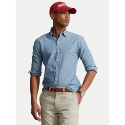 Polo Ralph Lauren Риза Core Replen 710548538 Син Slim Fit