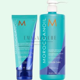 Moroccanoil Тониращ шампоан за перфектно руса коса 200/1000 мл. Blonde Perfecting Purple Shampoo