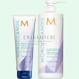 Moroccanoil Тониращ балсам за перфектно руса коса с лилав пигмент 200/1000 мл. Blonde Perfecting Purple Conditioner