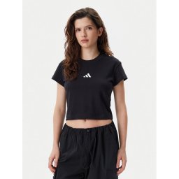 adidas Тишърт Future Icons Small Logo Baby JE4000 Черен Slim Fit