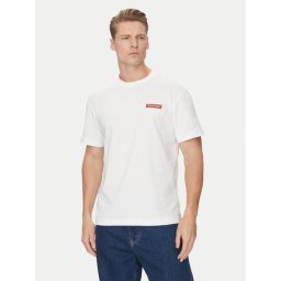 Calvin Klein Тишърт Overlay Print K10K114158 Бял Regular Fit