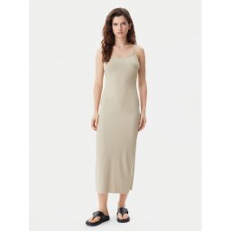 Calvin Klein Jeans Лятна рокля Logo J20J225288 Бежов Slim Fit