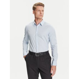 Calvin Klein Риза LV04LB145G Светлосиньо Slim Fit