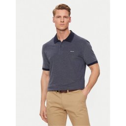 Gant Тениска с яка и копчета Oxford 2057029 Тъмносин Regular Fit
